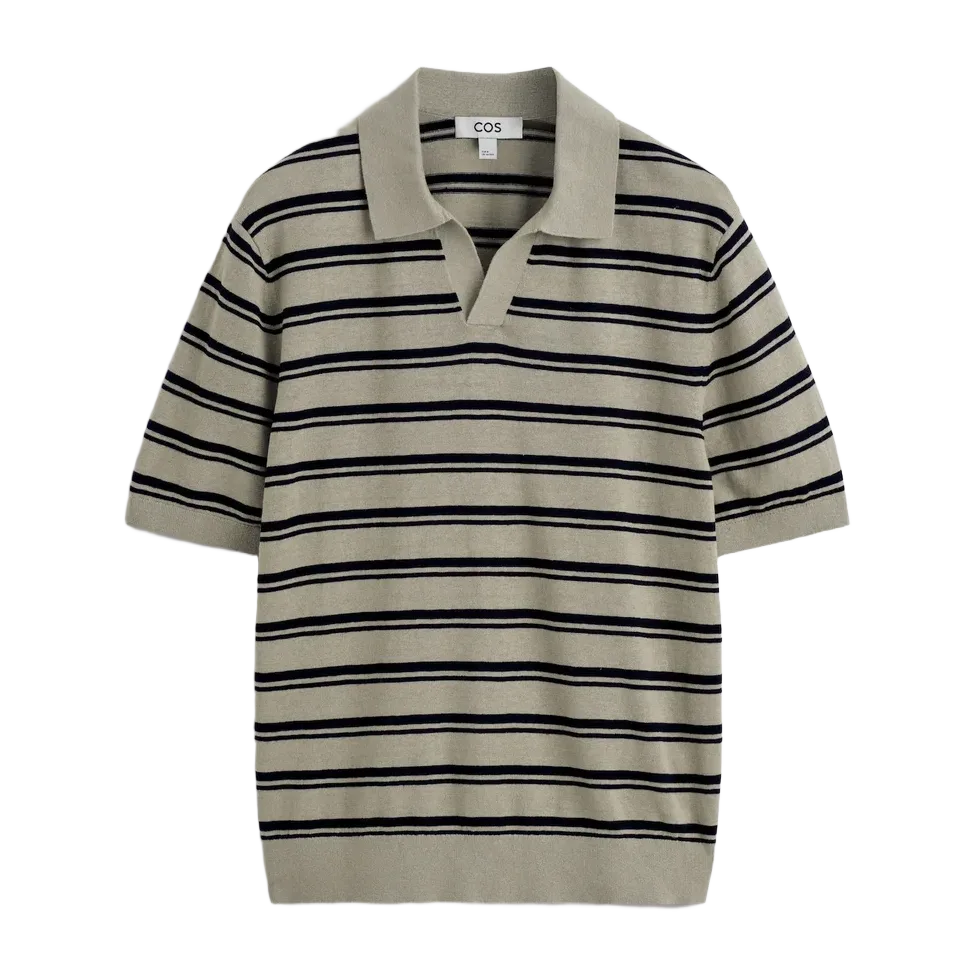 Polo en lin détouré